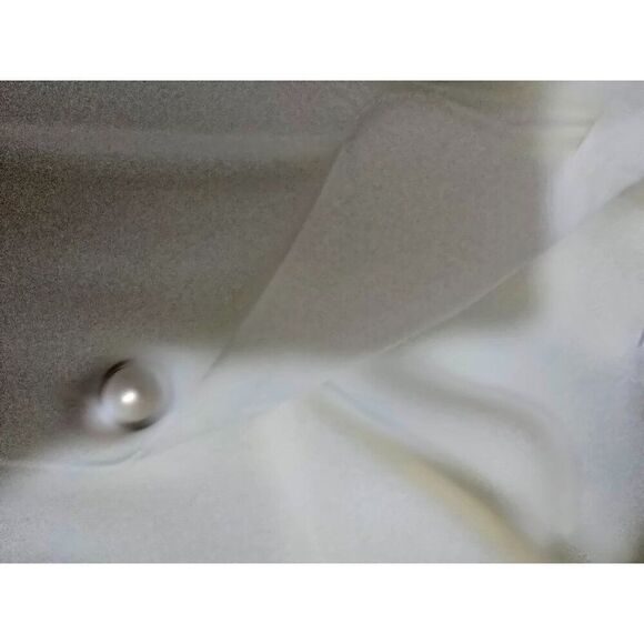 Vintage Lindsay Blake sz16 Womens Cream Button-Up Blouse W Pearl Accents buttons - Picture 8 of 10